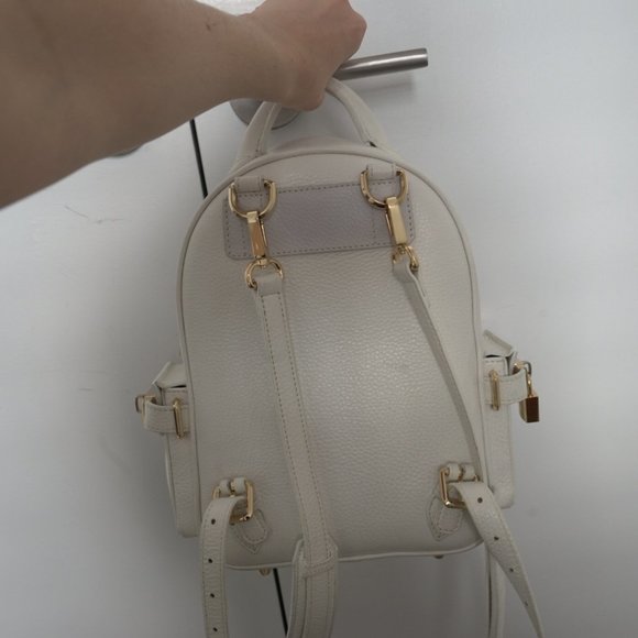 Buscemi Mini PHD White Leather Backpack - Picture 6 of 6